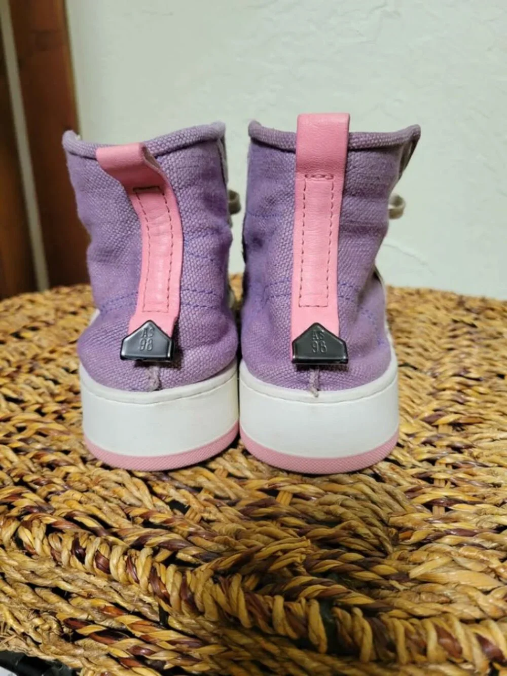 A.S.98 Purple High Top Sneakers Size 37 7
